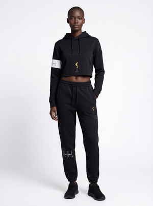 Michael Jackson x Actively Black Moonwalker Crop Hoodie