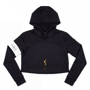 Michael Jackson x Actively Black Moonwalker Crop Hoodie