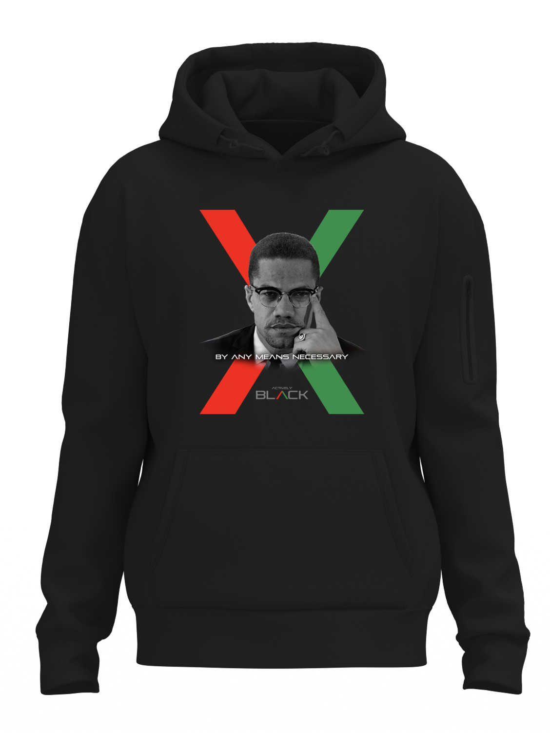 Malcolm X Actively Black Performance Hoodie