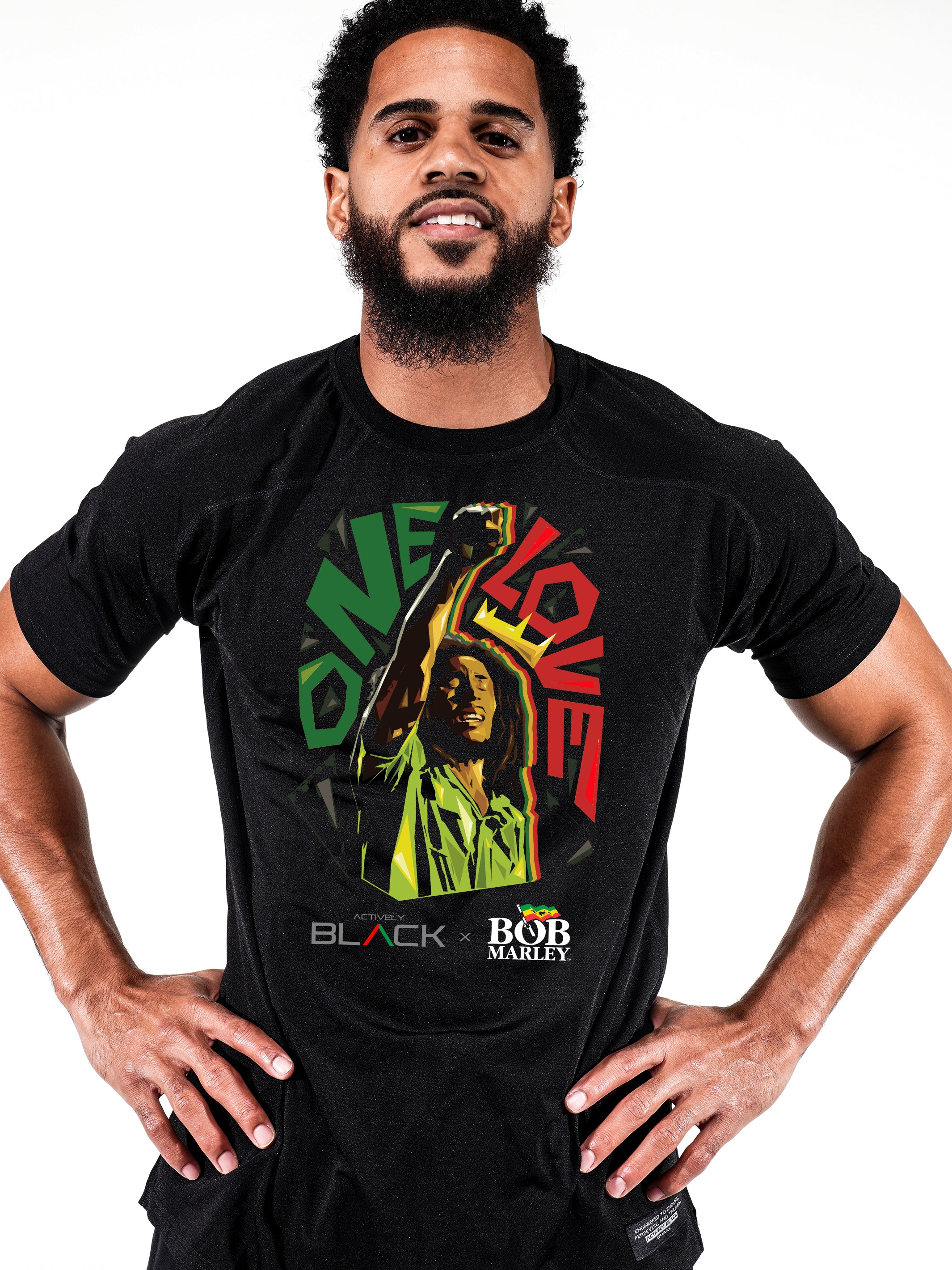 Bob Marley x Actively Black Performance Shirt