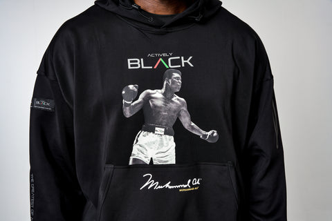 Unisex Ali x Actively Black G.O.A.T. Hoodie