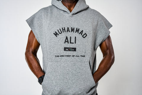 Men's Ali x Actively Black Cap Sleeve Hoodie