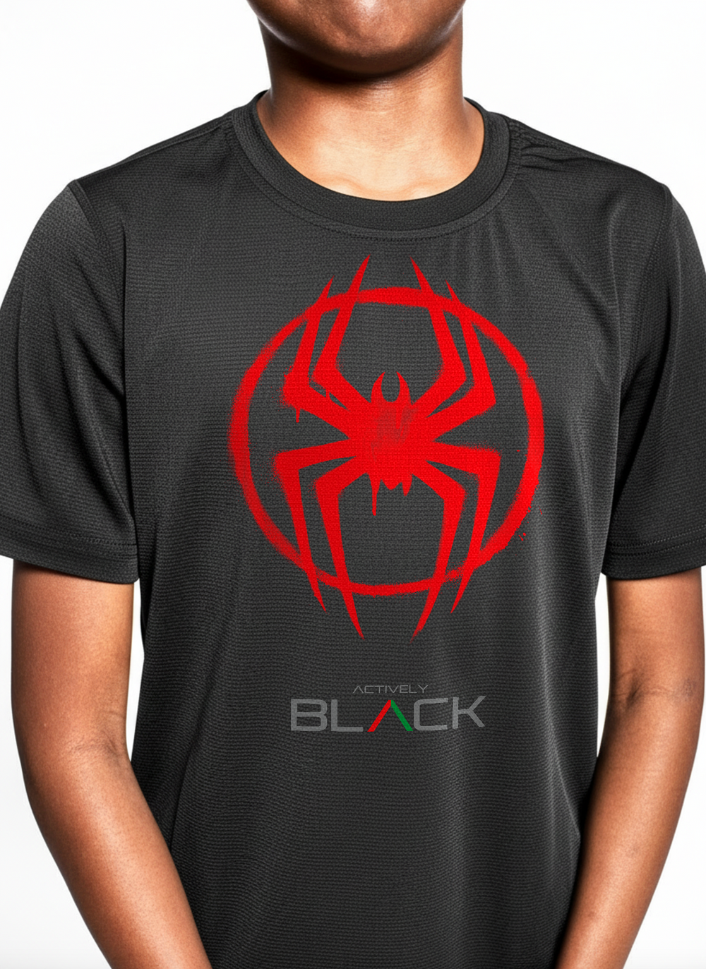 Miles Morales x Actively Black Logo Shirt