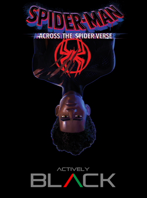 Miles Morales x Actively Black Upside Down Shirt