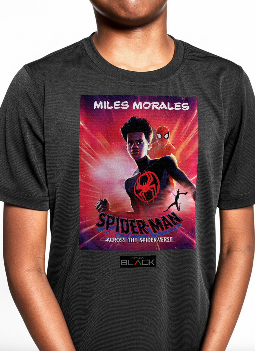 Miles Morales x Actively Black Collage Shirt