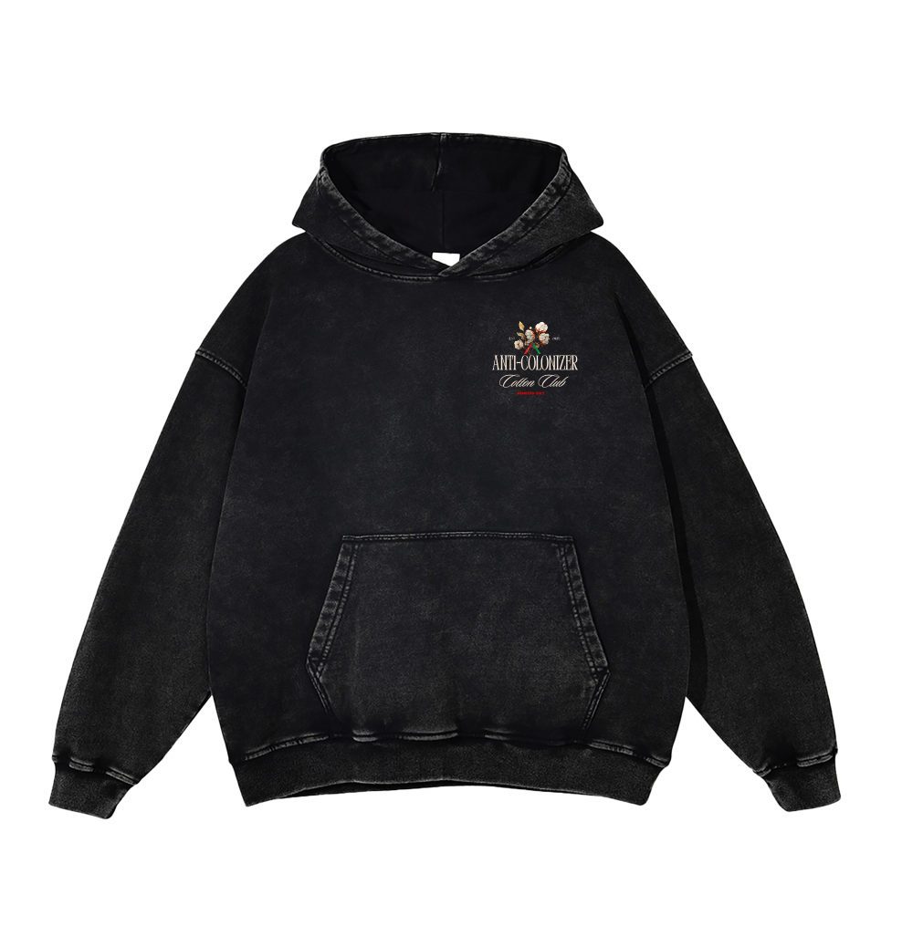 Actively Black Cotton Anti-Colonizer Hoodie