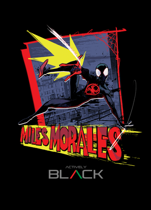 Miles Morales x Actively Black Web Shooter Hoodie