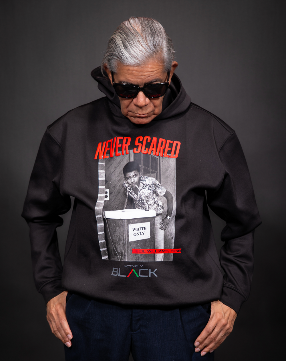 Cecil Williams x Actively Black NEVER SCARED Hoodie