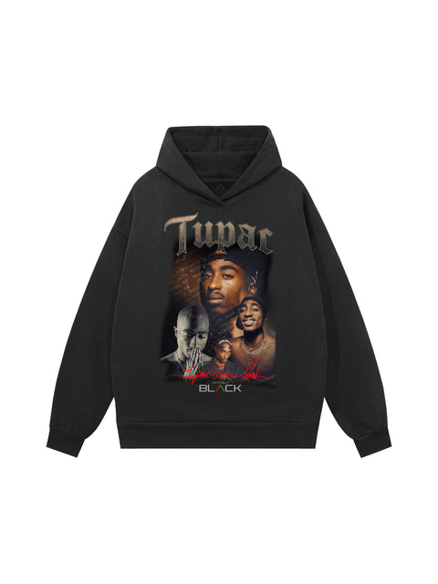 Tupac x Actively Black Collage Hoodie