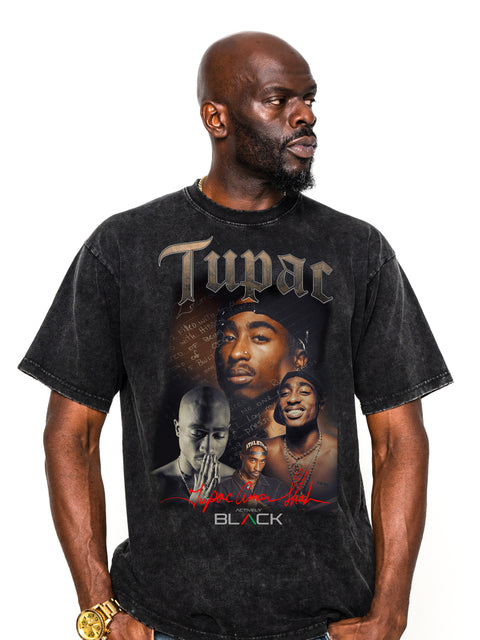 Tupac x Actively Black Collage Vintage Shirt