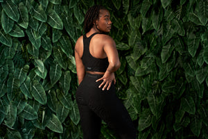 Women's Black Zebra Luxe Bra