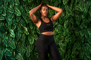 Women's Black Zebra Luxe Bra