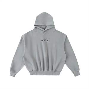 Actively Black Logo Vintage Washed Fleece Hoodie