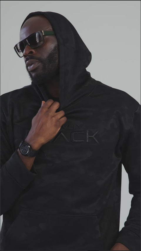 Black Camo Luxe Pullover Hoodie