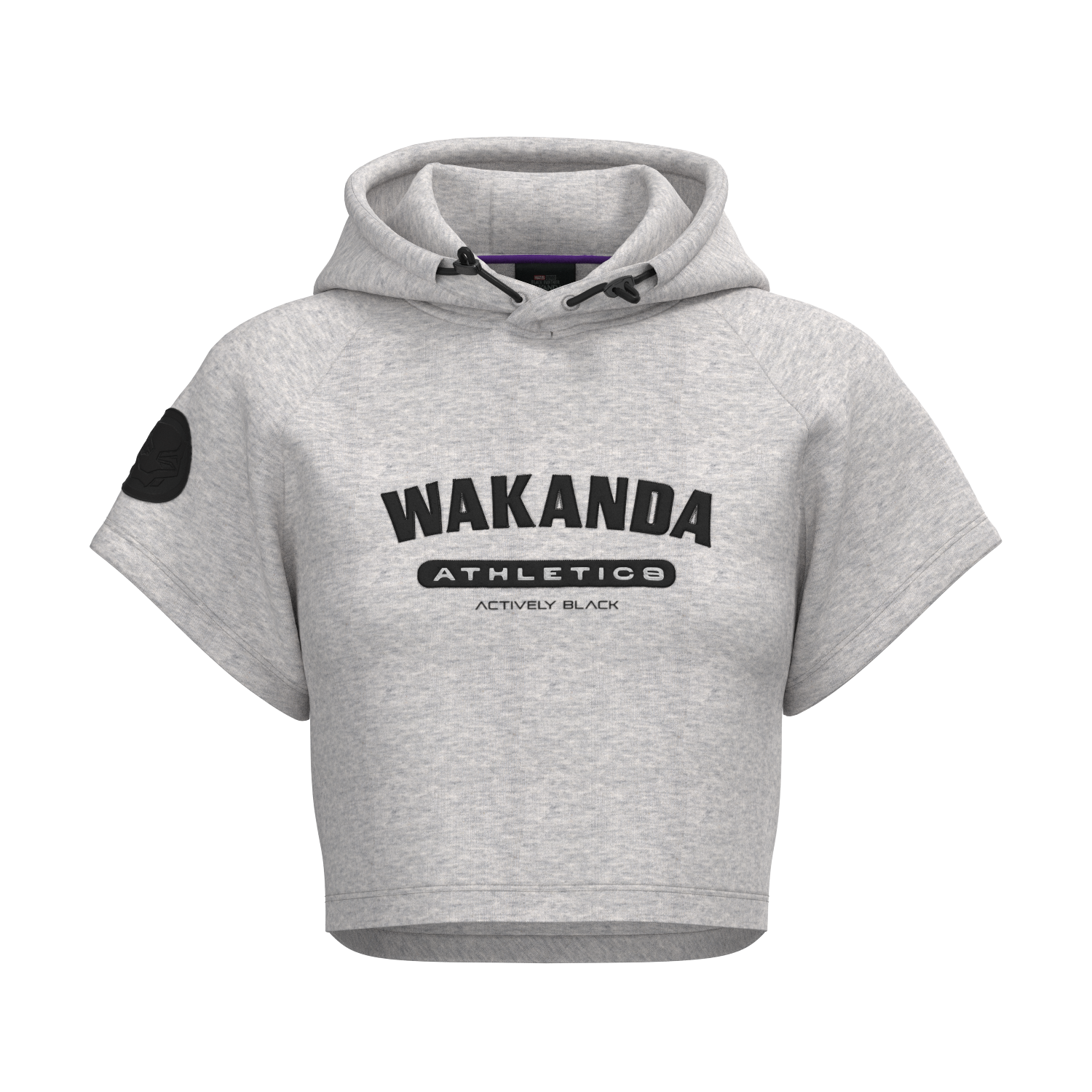 Women's Wakanda Athletics Classic Short Sleeve Crop Hoodie