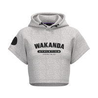 Women's Wakanda Athletics Classic Short Sleeve Crop Hoodie