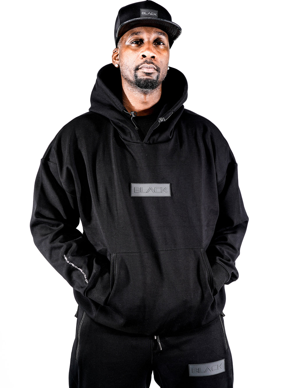 Men's Rubber Patch Fleece Hoodie