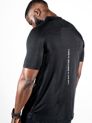 Men's Black Marble Performance Polo