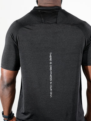 Men's Black Marble Performance Polo