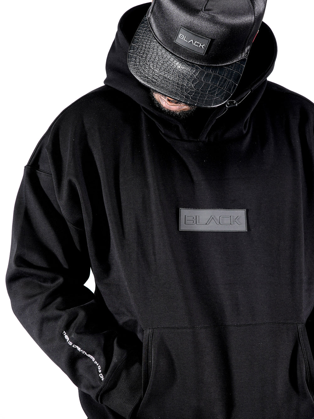 Men's Rubber Patch Fleece Hoodie