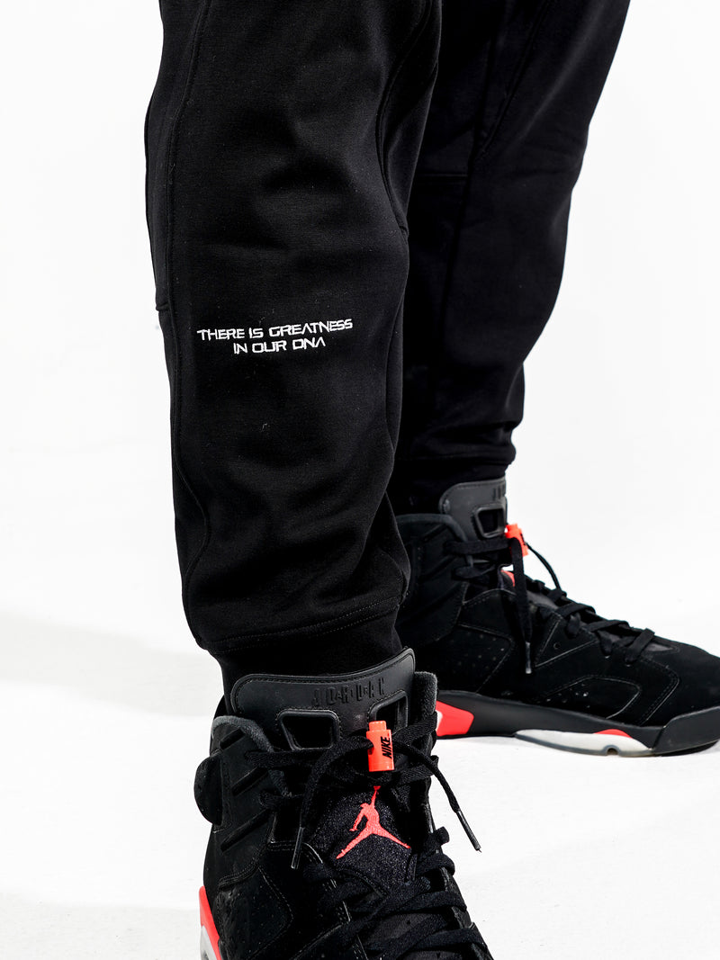 Men's Rubber Patch Fleece Joggers by Actively Black, view 3