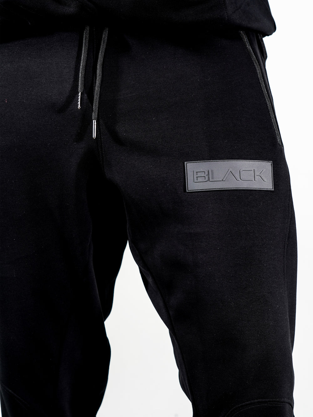 Men's Rubber Patch Fleece Joggers by Actively Black, a Black-owned athleisure brand