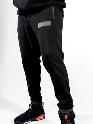 Men's Rubber Patch Fleece Joggers by Actively Black, a Black-owned athleisure brand