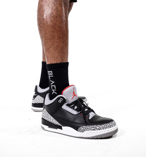 Actively Black Performance Crew Socks