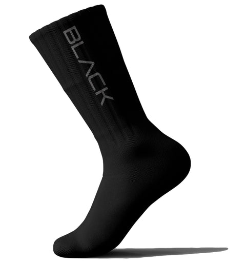 Actively Black Performance Crew Socks