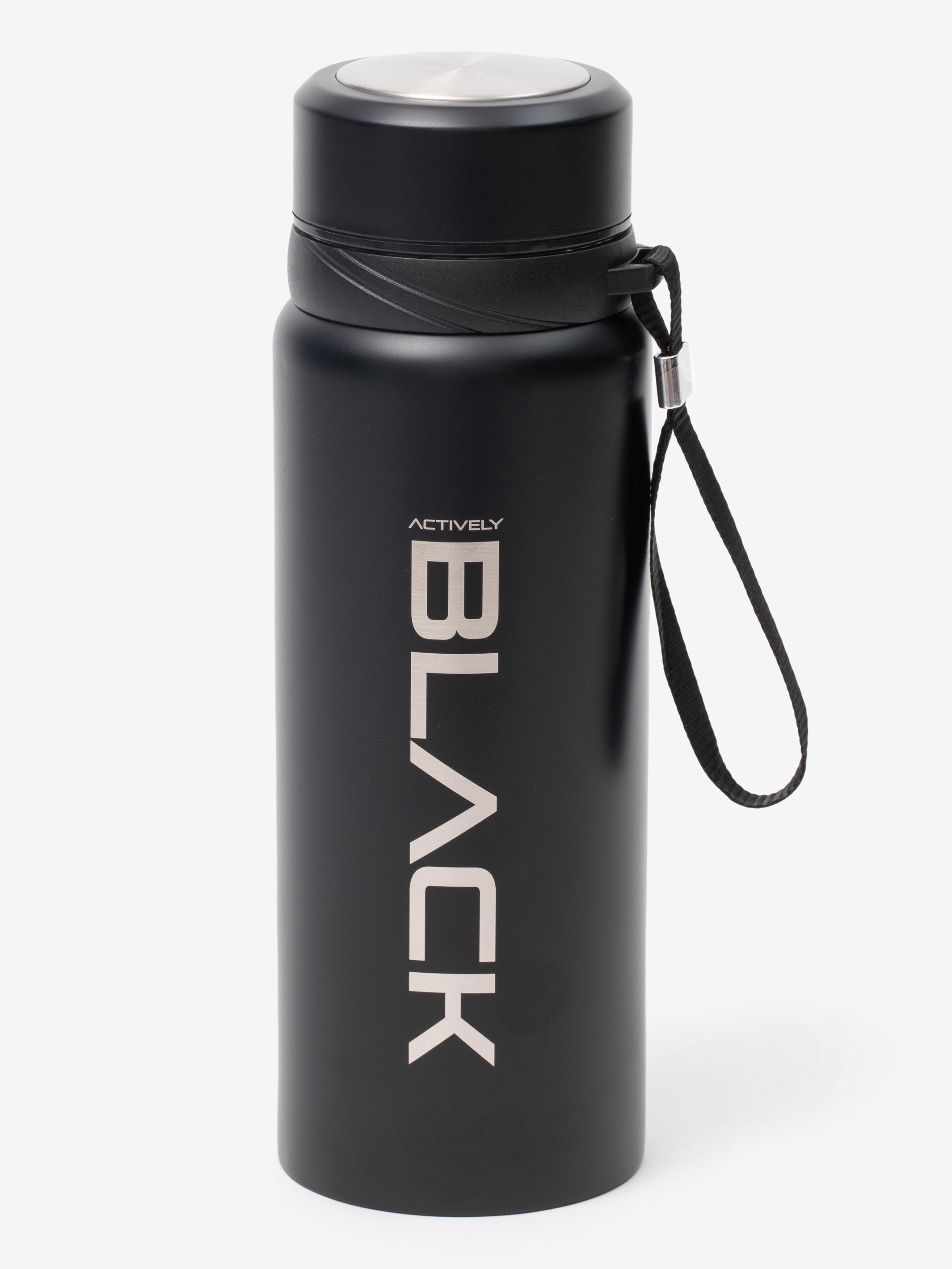 Actively Black Stainless Steel Sports Bottle 2.0