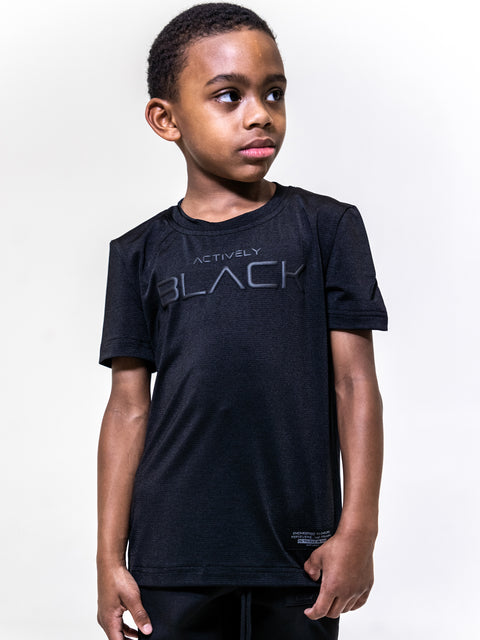 Kids Actively Black Stealth Performance Shirt