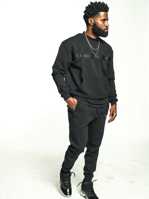 Men's Black Band Luxe Crewneck