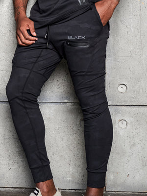 Men's Black Camo Performance Joggers