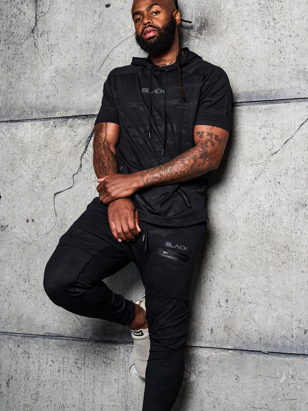 Men's Black Camo Performance Joggers