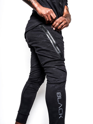 Men's Black Camo Performance Joggers