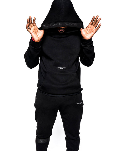 Men's Black Band Luxe Hoodie