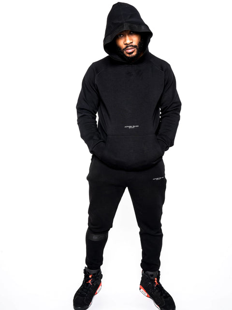 Men's Black Band Luxe Hoodie