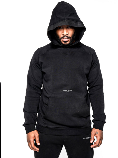 Men's Black Band Luxe Hoodie