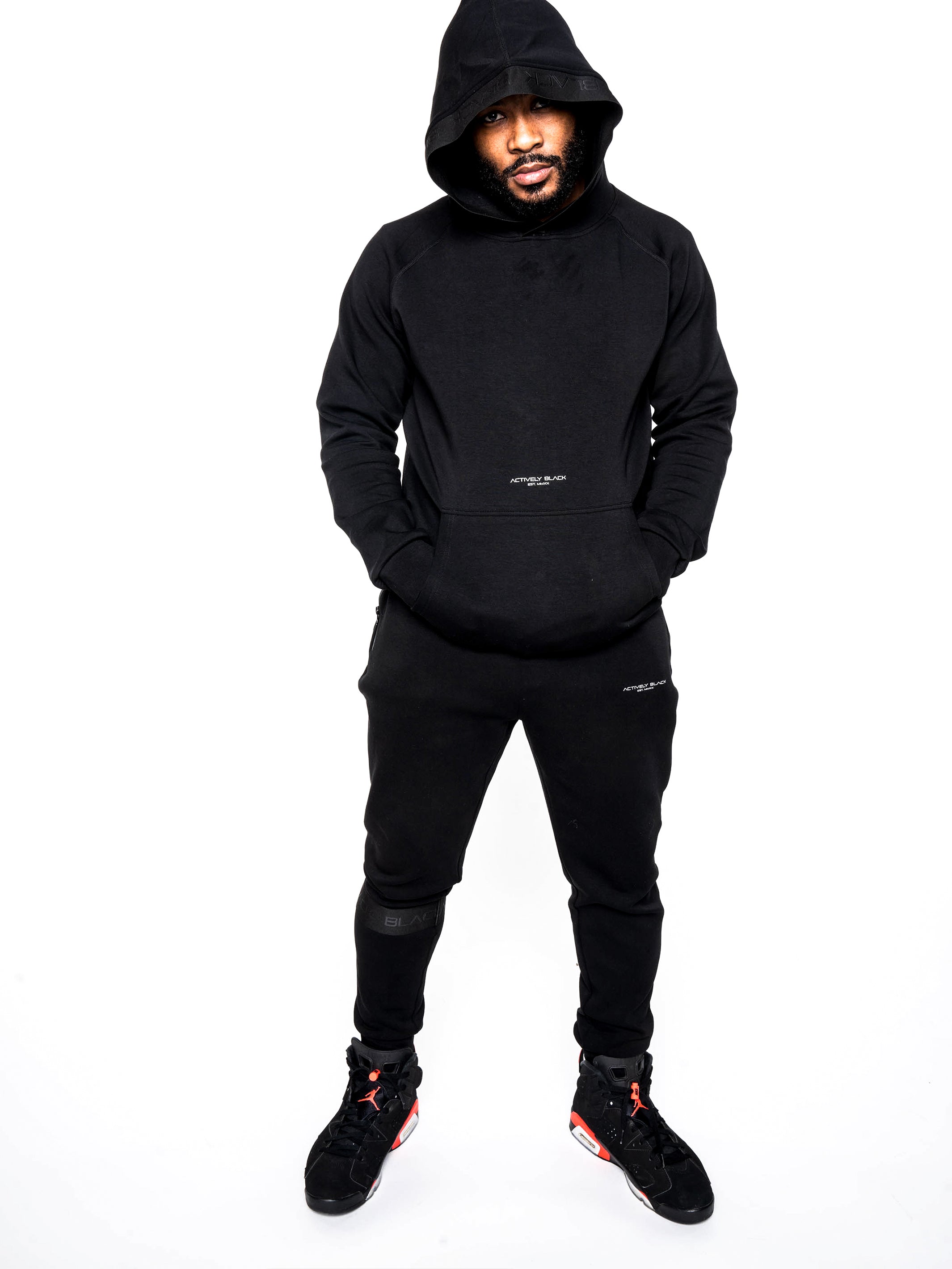 Men's Black Band Luxe Joggers