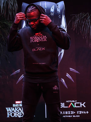 Wakanda Forever x Actively Black Merch Hoodie