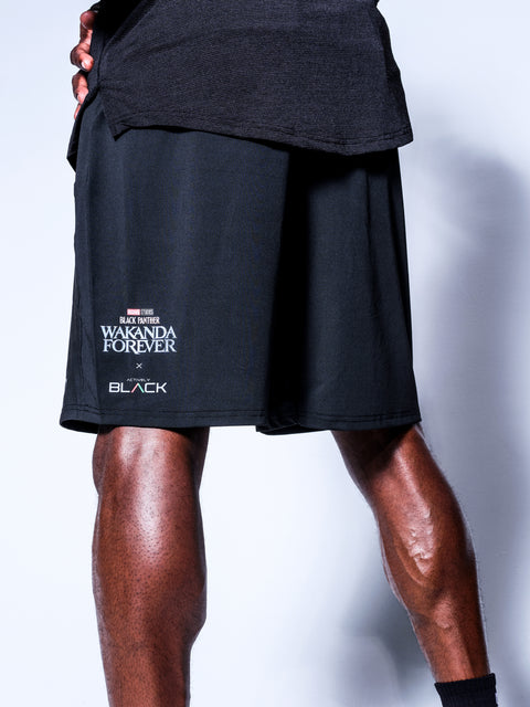 Wakanda Forever x Actively Black Merch Shorts