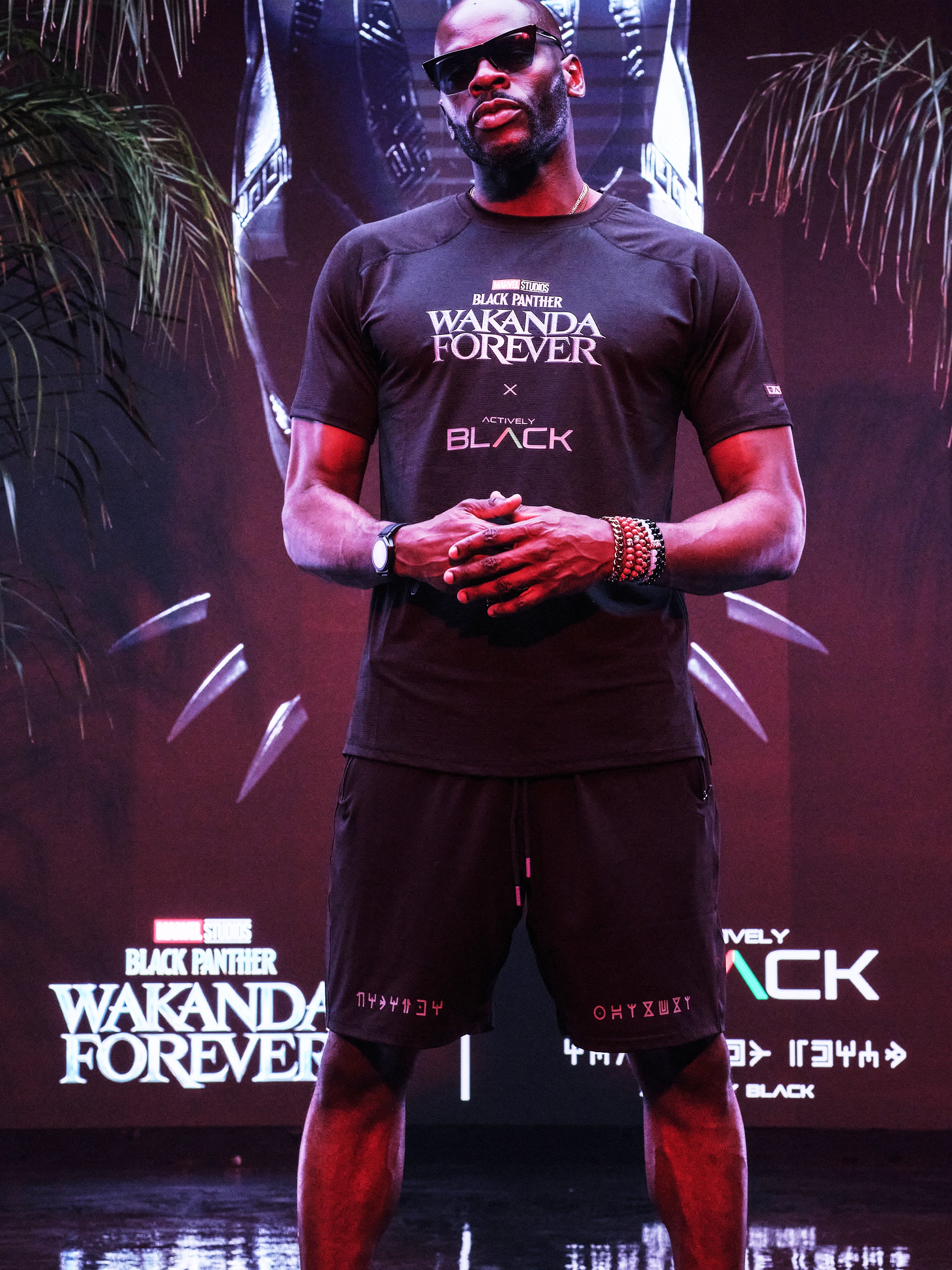 Wakanda Forever x Actively Black Merch Shorts