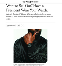 Men's Actively Black x Teleport Watch