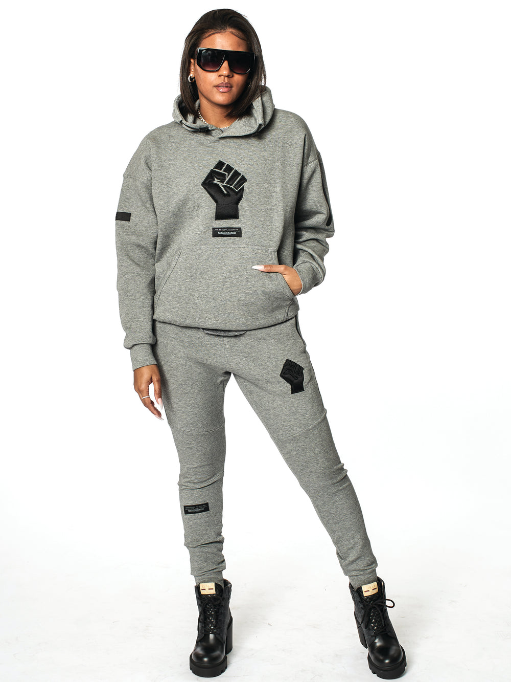 Black fist hoodie Clearance