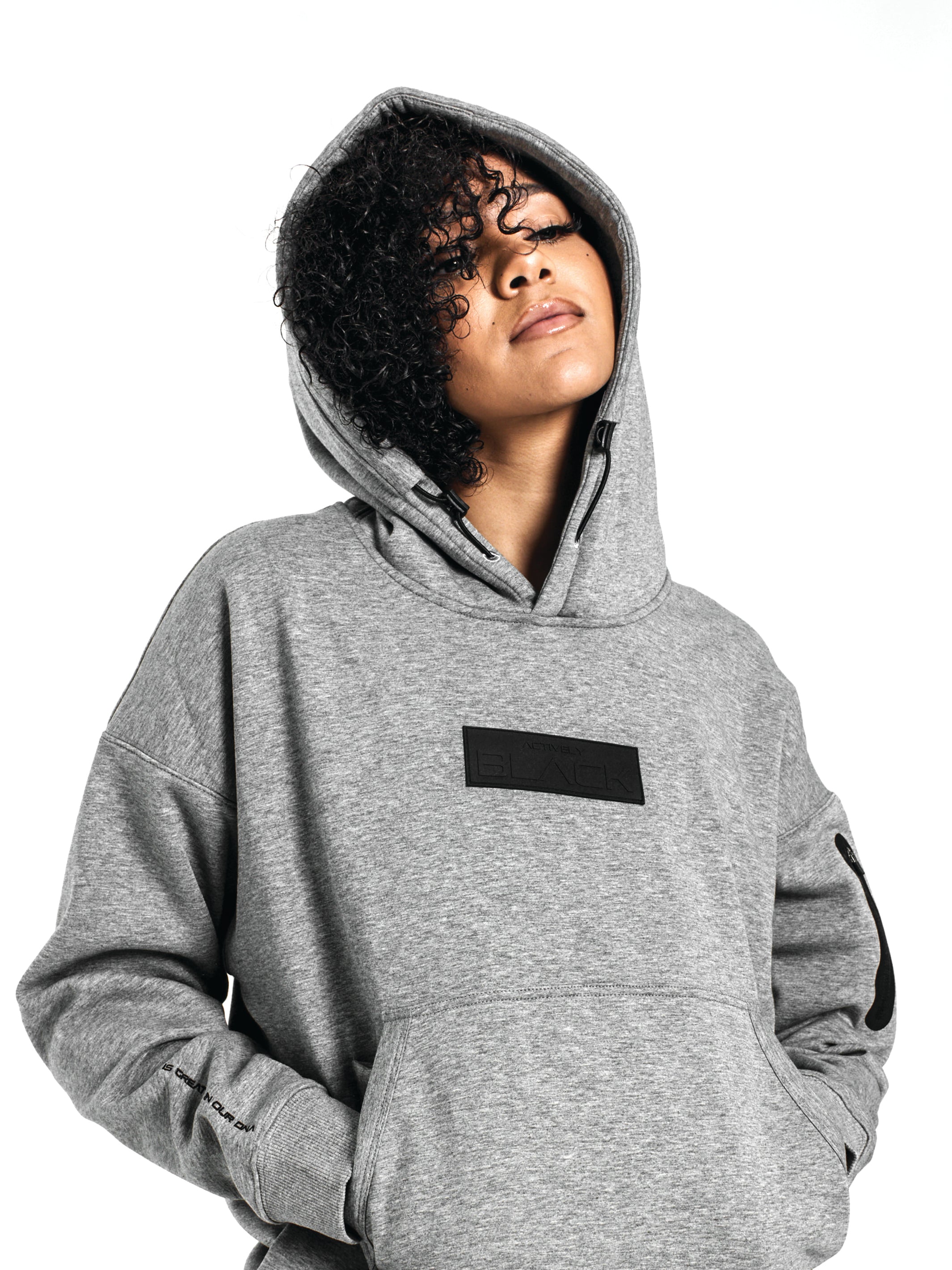 unisex Actively Black 365 Performance Hoodie Small