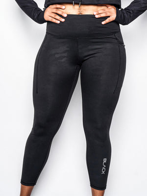 Women's Black Camo Performance Tights