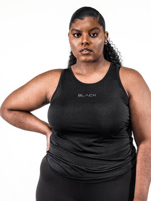Women's Black Marble Performance Tank
