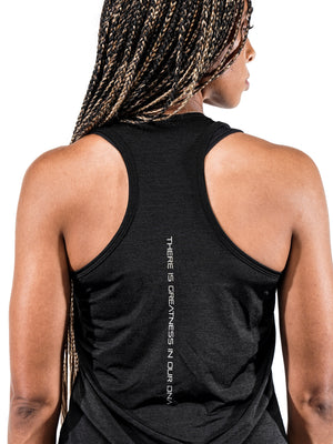 Women's Black Marble Performance Tank
