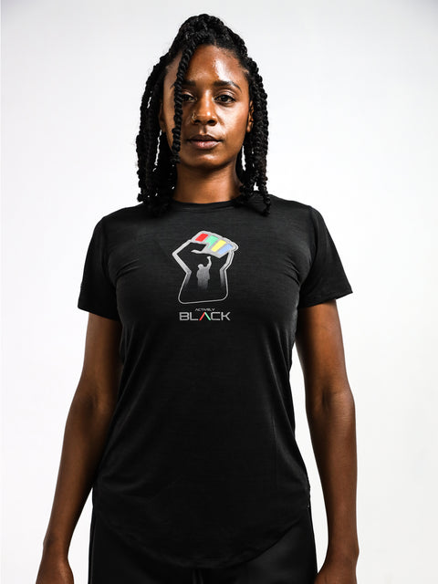 Women's John Carlos x Actively Black Performance Shirt