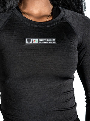 Women's Wakanda Athletics Long Sleeve Crop